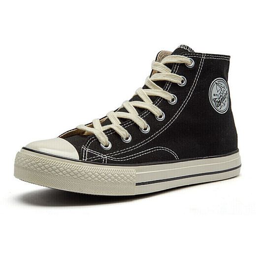 Warrior High Top Touvas Chaussures rétro hommes et femmes Chaussures couples chaussures décontractées Chaussures sportives chaussures de course 402 noir 44