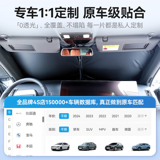 FGHGF汽车遮阳前挡防晒隔热遮阳挡板窗帘车窗遮光帘前挡风玻璃遮阳伞罩 保时捷帕拉梅拉卡宴玛卡718卡宴
