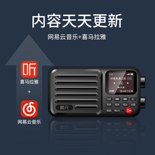 朝元 A8W网络收音机4G+WiFi多功能FM调频广播喜马拉雅听歌音乐戏曲老人户外随身便携收音机 A8W（FM调频+喜马拉雅+网络电台+网易云音乐）
