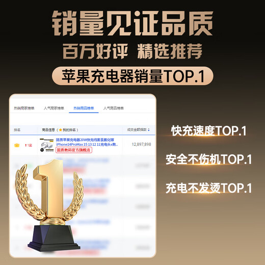 固质苹果充电器正品充电线氮化镓适配原装45W快充线PD套装iPhone14ProMax 16 15手机13充电头30W数据线 【苹果6-14系列】快充头+闪充线丨1米套装