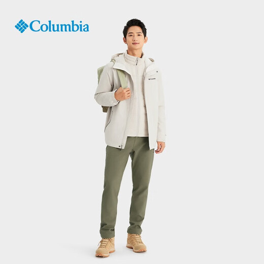 Columbia25秋冬哥伦比亚冲锋衣男户外热能反射羽绒内胆三合一冲锋衣XE5418 278 XL 185/104A