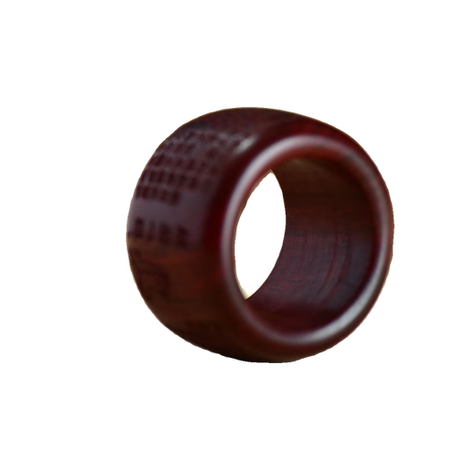 DL 1998 Fat Donglai's same style finger wrench play natural l natural rosewood whole wood hollowed out Prajna bracelet thumb ring retro gift Venus rosewood about 21*35mm inner diameter 22mm