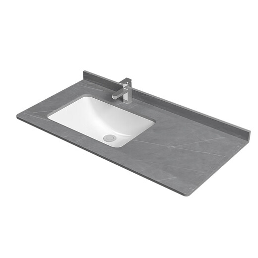 COMPRENDANTS DE SLAB ROCH POUR CUSTO CUSTOMISE, armoire en céramique à bassin unique semi-emballé, bassin, lavage de salle de bain, lavage du visage 12047 cm comptoir + bassin