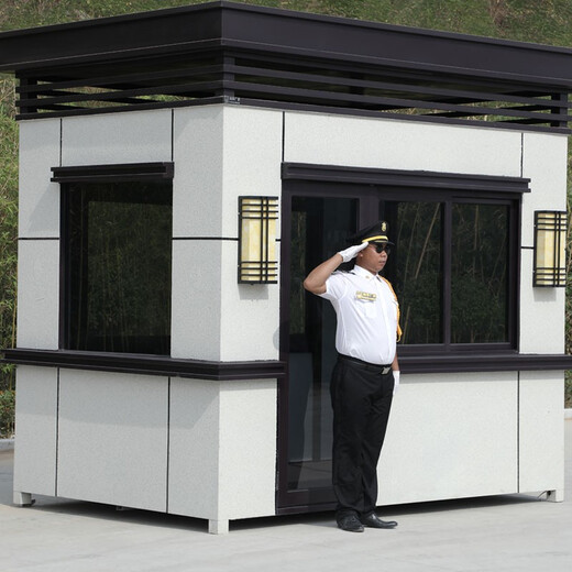 索领岗亭保安亭 真石漆钢结构成品岗亭厂家 不锈岗亭保安亭户外值班室 真石漆岗亭保安亭-设计图纸