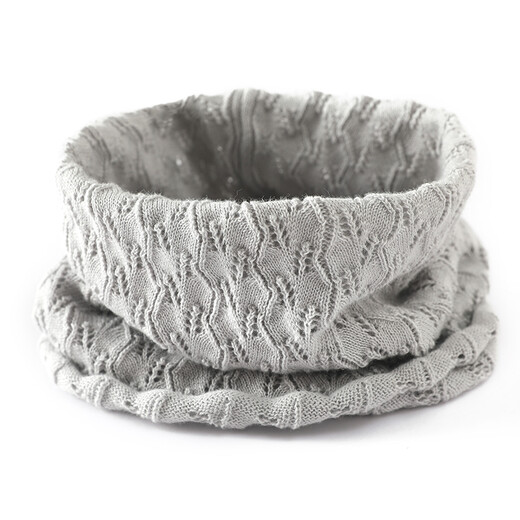 Men's summer scarf neck thin summer air-conditioned room cold protection neck scarf women's cotton sun protection pullover knitted versatile fog blue