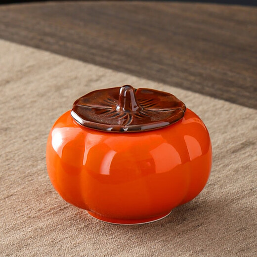Xin Qi Ji business souvenir Kung Fu tea set persimmon wishful housewarming holiday gift ceramic annual party gift one pot one can four persimmon cup gift box