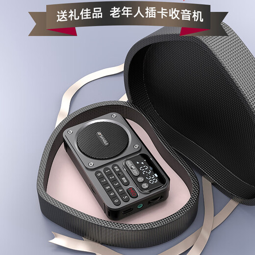 山水（SANSUI）M30老人收音机老年人充电插卡音乐播放器迷你小音箱便携式随身听FM调频广播音响蓝牙音箱 灰色