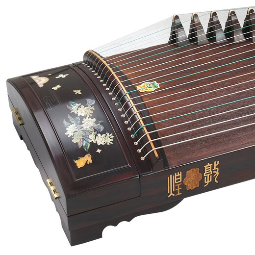 Brand Dunhuang Guzheng 698 Serie Broadleaf Sandalwood Performance Guzheng Shanghai National Musical Instrument Factory 1 9DH9698ll Jade Rabbit Holding Osmanthus (conjunto completo de accesorios)