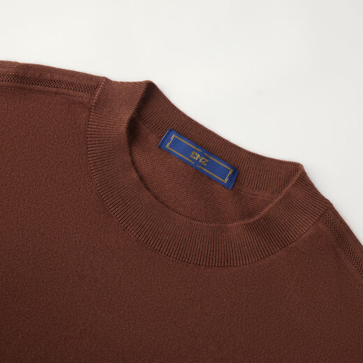 
EMZ Ordos [100% cashmere] cashmere sweater winter new product warm worsted round neck base men's sweater brick red XL 180/96A