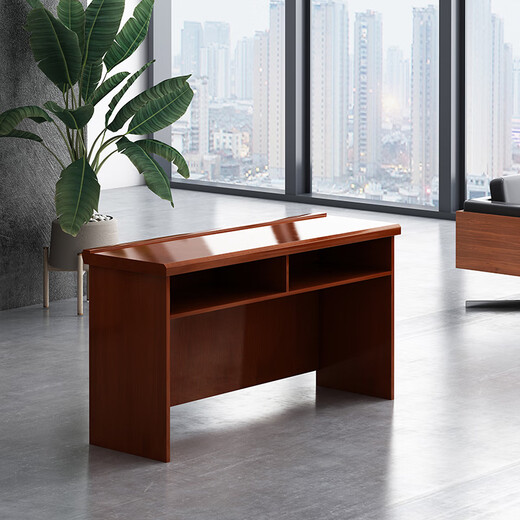 Zhenyuan ZY-TZ-06 table training table conference table listening table listening table painted wooden veneer furniture 1.2m red walnut color
