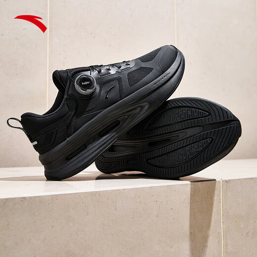 ANTA Shenxing 6丨PRO Sports Shoes Men's Summer Running Shoes Shock Absorption High School Entrance Exam Physical Test Training Running Shoes Men 112417711 Basic Black-3 43
