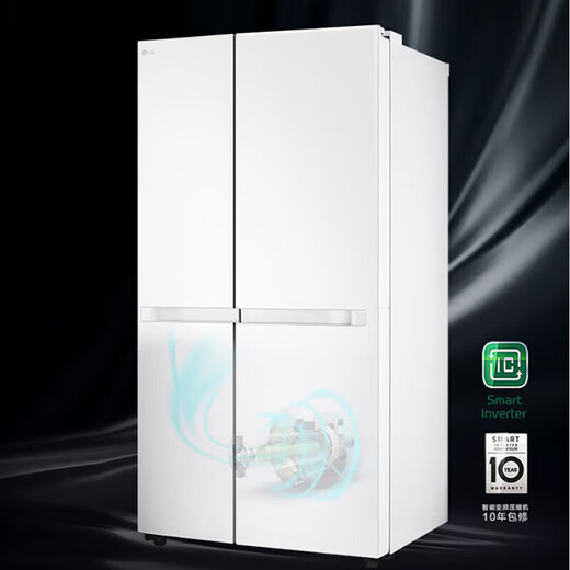 LG655升对开双门冰箱 风冷无霜变频节能薄嵌入式 家用大容量变频冷 【2024新品店长推荐】白S674MEG11D