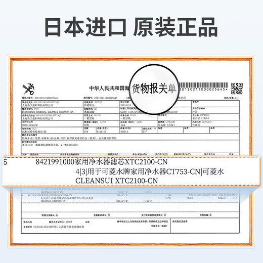 CleanSui (CleanSui) XTC2100 Mitsubishi Wasserreiniger Filterelement für den Haushalt CT753 Sterilisation Direkter Trinkwasser Wasserhahn Filter Ultrafiltration Aktiviertes Kohlenstoff -Komposit -Filterelement aus Japan [2 Packs] Mitsubishi Wasserreiner Ersatz -Filter -Filter -Filterelement -Element -Element -Element -Element -Element -Element