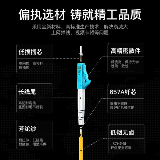 胜为（shengwei）光纤跳线 工程电信级LC-ST单模双芯 9/125低烟无卤环保外被 收发器尾纤 10米FSC-509