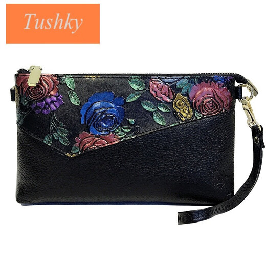 Tushky Clutch Bag Echtes Leder Frauen 2025 Neue, vielseitige Mode -Kuhläden -Cross -Body