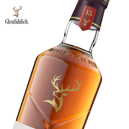 格兰菲迪（GLENFIDDICH）核心系列15年单一麦芽威士忌洋酒礼盒700ml 两只装