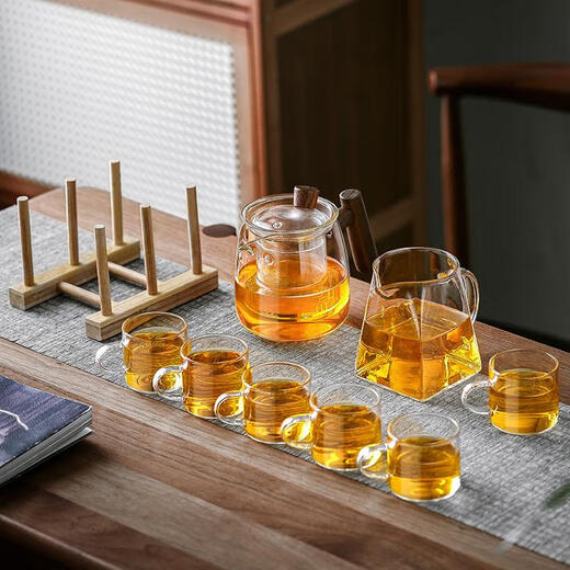 Eight Thousand Lines Tea Set Complete Tea Maker Set Glass Teapot Tea Cup Set Office Home Drinking Kung Fu Tea Set
