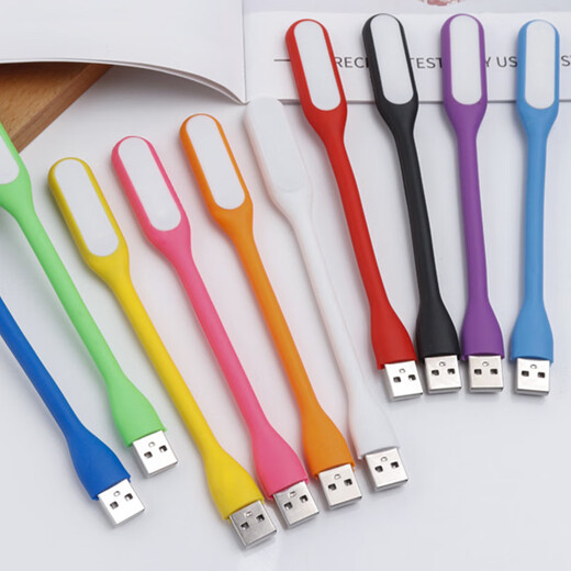 ZAILI Creative USB Light LED Light Night Light Energy Saving Light Mini USB Light Portable Small Fan USB Mini Fan Camping Light LED Portable Light [Mixed Color] 0.1mAh [1]