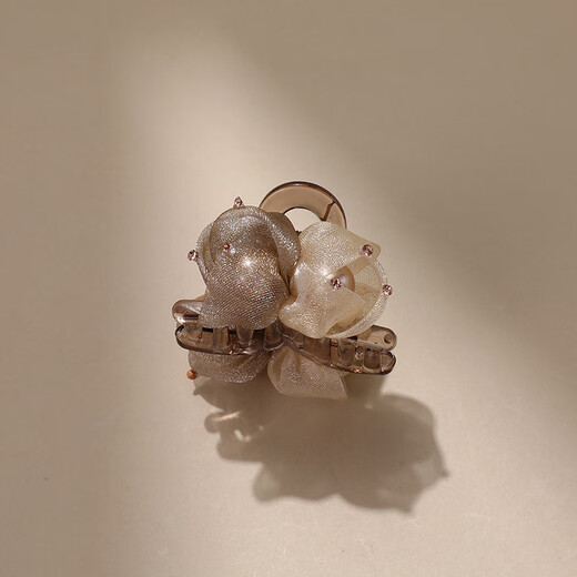 Chimera (CHIMERA) light luxury half-tied shawl hair clip age-reducing mesh hair clip hair clip back of the head hair accessories girl birthday gift