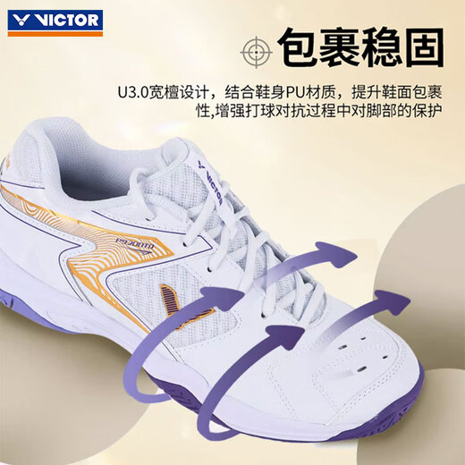Victor Victor Badminton Schuhe P9200td Männlich und Frauen in den letzten Anti-Rutsch-Schuhen leichte und atmungsaktive Sportschuhe 9200TD Weiß und Blau/Am Schuhtasche + Socken 46 (300 mm)