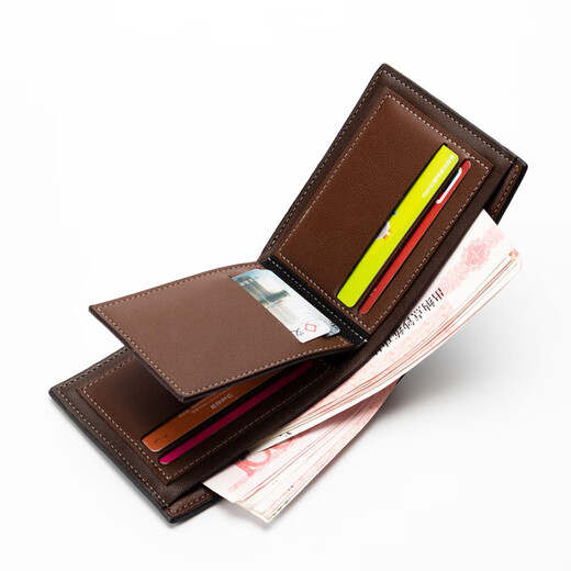 Xingchangwang Herren Brieftasche Kurzer Multifunktionsticket Ticket Clip Fashion Business Brieftasche Horizontale Brieftasche Schwarz