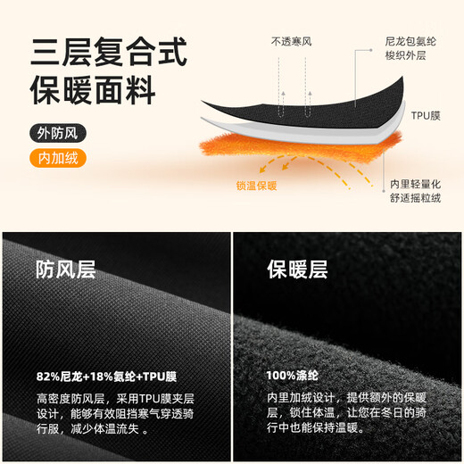 Rock Brothers Windproof Cycling Vest Road Bicycle Fleece Warm Vest Jacket Top Men and Women Autumn and Winter 2XL