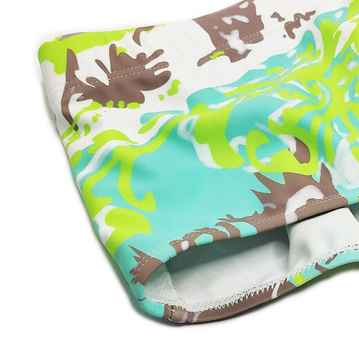 UXH Badehose Herren, kleiner Boxer, große Größe, eng anliegend, Anti-Peinlichkeit, Jugend-Badeanzug, Badehose aus heißem Frühlings-Polyestergewebe, hellgrün + Schwammpolster XXL