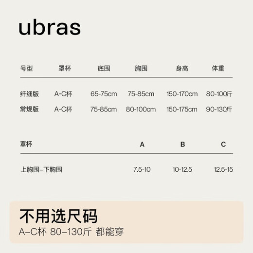 urras [Same Model in Chen Duling] No-size Cloud-sensing Back Traceless Breathable Thin Strap Underwear Women's Sling Bra Foundation Nude Skin Tone One Size - Regular Version A-C Cup (90-130Jin [Jin equals 0.5 kg])