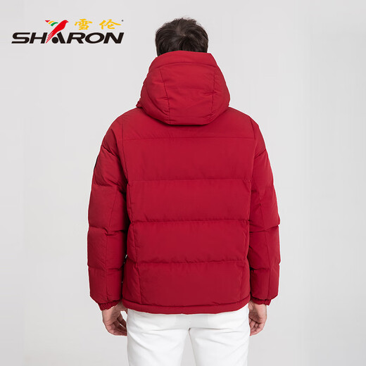 Sherlock Down Jacket Corto de otoño suelto y chaqueta de invierno con capucha de moda y versátiles y versátiles y casuales 12605 Mist Blue L