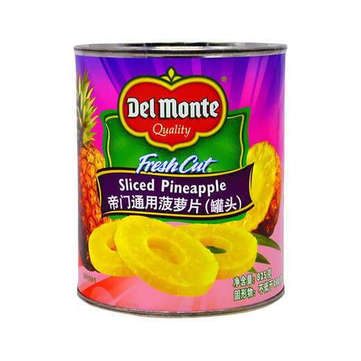 帝门菠萝罐头 进口地扪DelMonte菠萝片0脂肪水果罐头825g 1号会员店