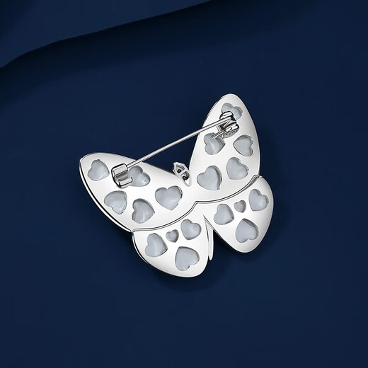 Marco Bizzarri high-end brand brooch, butterfly brooch, high-end women's exquisite corsage, suit anti-exposure pin accessories, Valentine's Day gift for girlfriend, wife's birthday gift A