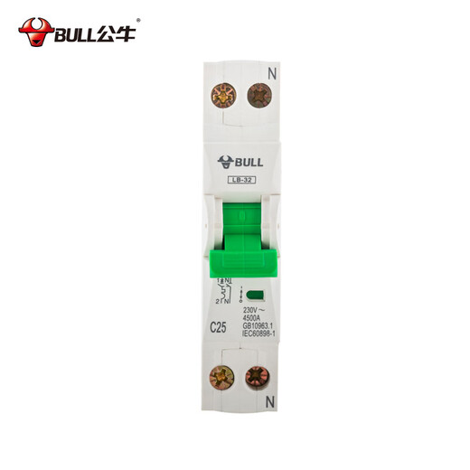 公牛（BULL）家用断路器小型空开空气开关1P+N 10A 20A 25A LB32C LB-32C161P+N