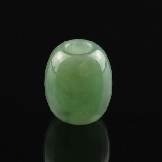 DL 1998 Pangdonglai Quality Jade Barrel Beads Single Road Road Tong Pendant Tianlan Jade Transport Beads Myanmar A-go Beads Jade Number: 9853
