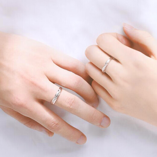 Yujingji Light Luxury High Quality Platinum Men's Ring Moissanite 950 Plain Ring Pair Ring Korean Style Men's Platinum Women's Ring (Closed) Please note the number