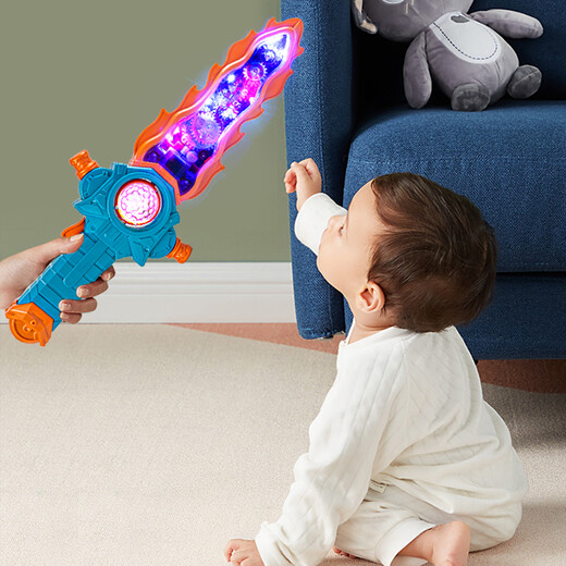 Smart Little Expert Sword Toys Kinderlaserschwert Baby Cool Luminous Gear Plastikmesser Sound und helles großer König Holy Sword Boy [Orange] Cool Gear Sound und Leichtschwert 9710 Lade -Set 3 Abschnitte Nr. 5 + Schraubendreher