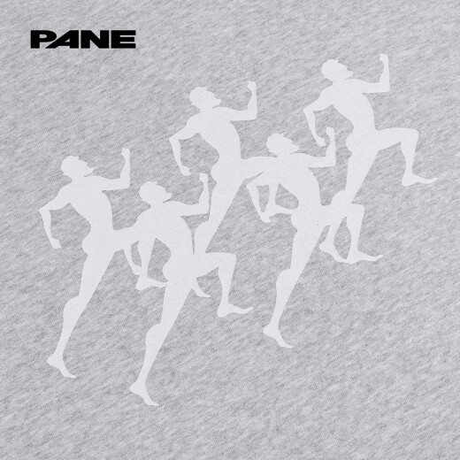 PANEPANE 2024 autumn new round neck sweatshirt long sleeve casual pullover letter loose light gray top for men and women light grey9767 M