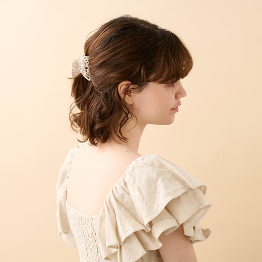 ALEXANDRE DE PARIS Christmas Gift Butterfly Shadow Series Shark Clip Small Clip Hair Accessory Butterfly Headdress I White