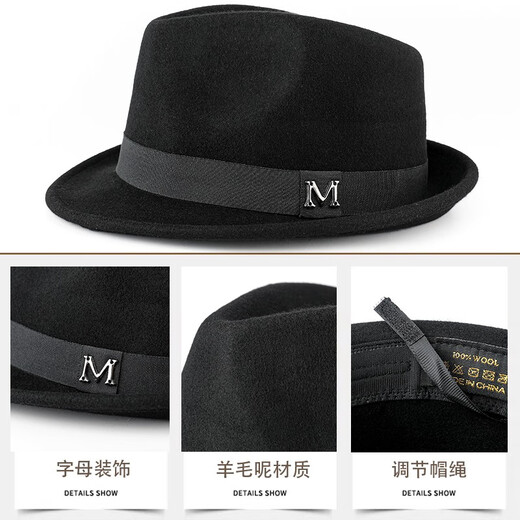 SOMUBAY (SOMUBAY) Four Seasons High-end Men's Top Hat Old Man Spring and Autumn Dad Hat British Retro Gentleman Hat Shanghai Beach Hat Blue Single Hat Regular Size 56-58CM