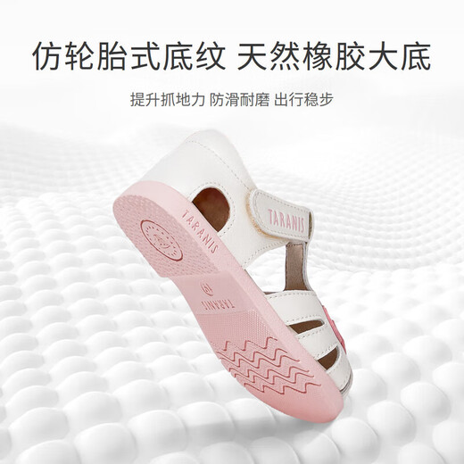 Tylanis sommer neue sandalen babymädchen atmungsbezogene schuhschuhe nicht rutschkleidung-resistente prinzessinschuh nicht rutschale hohl schuhschuhe weiß 23 geeignet für Fußlänge 14,0 cm