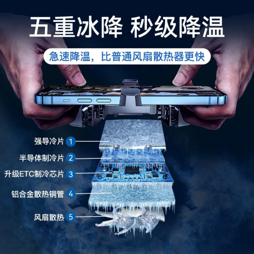 YOUMAKER [E-Sports Recommendation] Mobile phone radiator semiconductor refrigeration cooling artifact Black Shark Ice Back Clip Apple Android Chicken King Genshin Impact mobile game peripherals 2022 new upgrade丨Quick cooling in seconds [E-Sports Cooling Monster]