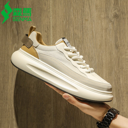 SEMER BRACH MEN'S CHAPOS 2025 Été Nouveau cuir Sports Forrest Gump Chaussures Adolescents Niche Original Casual Shoes Men Rice Brown 6189 42