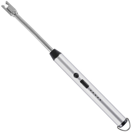 Jidaocook rechargeable gas stove pulse igniter universal ignition gun kitchen gas lighter long handle windproof matte silver-rechargeable windproof, long handle, with USB charging cable