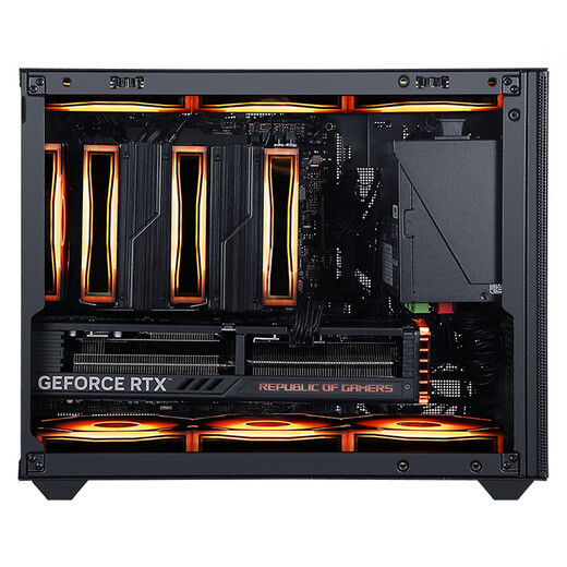 先马（SAMA）趣造2air黑色 游戏办公桌面主机小机箱 四面网孔散热/易拆结构/支持matx主板ATX电源/标配Type-C