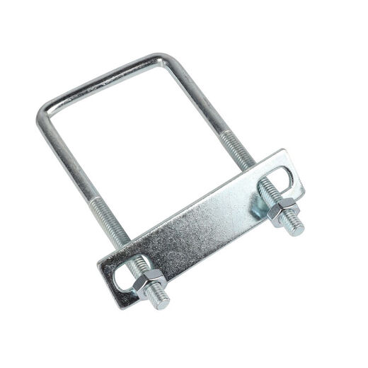 XMSJM6 galvanized right-angle U-bolt U-shaped screw square tube fixed clamp square hoop pre-embedded photovoltaic channel steel square 6*50*120 complete set of 5 pieces