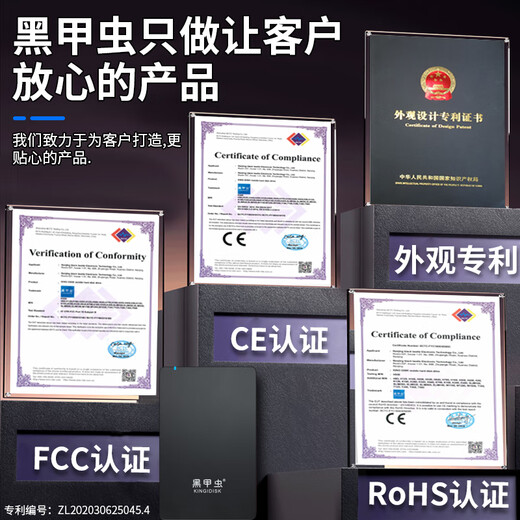 Black Beetle (KINGIDISK) 250GB USB3.0 mobile hard drive H series 2.5 inches matte black simple and portable business companion built-in encryption software H250