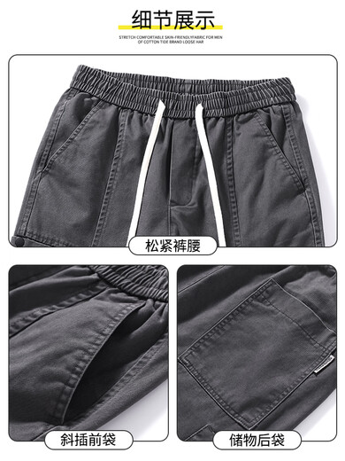 Xiao Xueling casual pants men's American cleanfit logging overalls men's winter new loose straight long pants men's 2345 military green XL