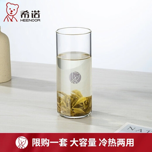 Heenoor Heenoor open cup ml transparent thickened milk cup XN-9909 drinking cup beer cup tea cup 445 glass 3 pieces 445ml 0 pieces