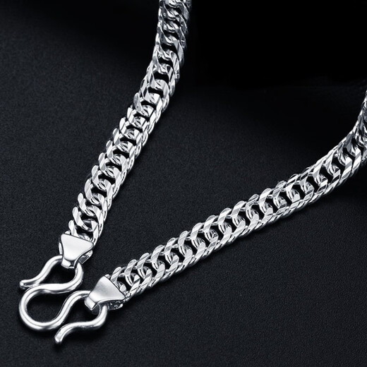Xizhao Jewelry Platinum Necklace Horsewhip Necklace PT950 Widened and Large Simple Boss Chain Men's Plain Chain 52.02g Shipping in 1-10 working days
