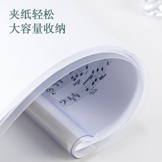 得力(deli)学科分类拉杆夹 5只装 A4/15mm文件夹水滴杆抽杆夹学生试卷夹资料收纳资料册 PP653-15
