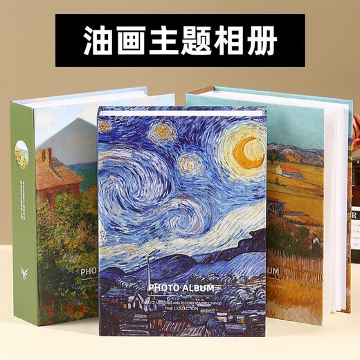 
Oliven 6-inch 100-sheet interstitial oil painting storage book large-capacity family photo album photo album couple graduation album photo book (100 6-inch plastic)-Fisherman's House